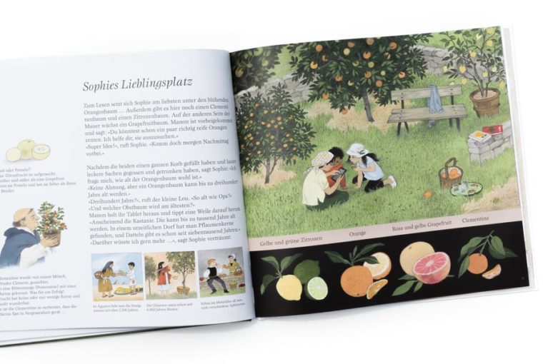 Jetzt sind auch die Kirschen reif von Gerda Muller. Ein Blick ins Buch sowie eine Buchrezension auf dem Blog "Chez Mama Poule". Sommerbücher, Bilderbücher für Kinder, Bücher für Kita oder Kindergarten. Realistische Bilderbücher.
