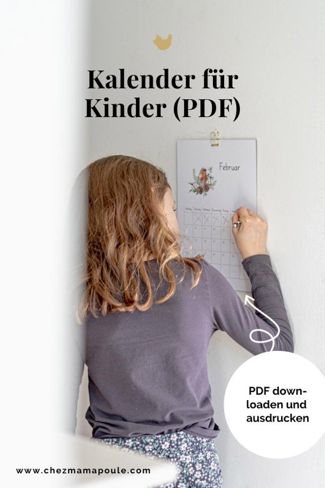 Druckvorlage Kalender für Kinder zum Ausdrucken • DIY Kalender • Spielerisch Zeitgefühl lernen ✓ Jetzt Abo lösen & PDF downloaden