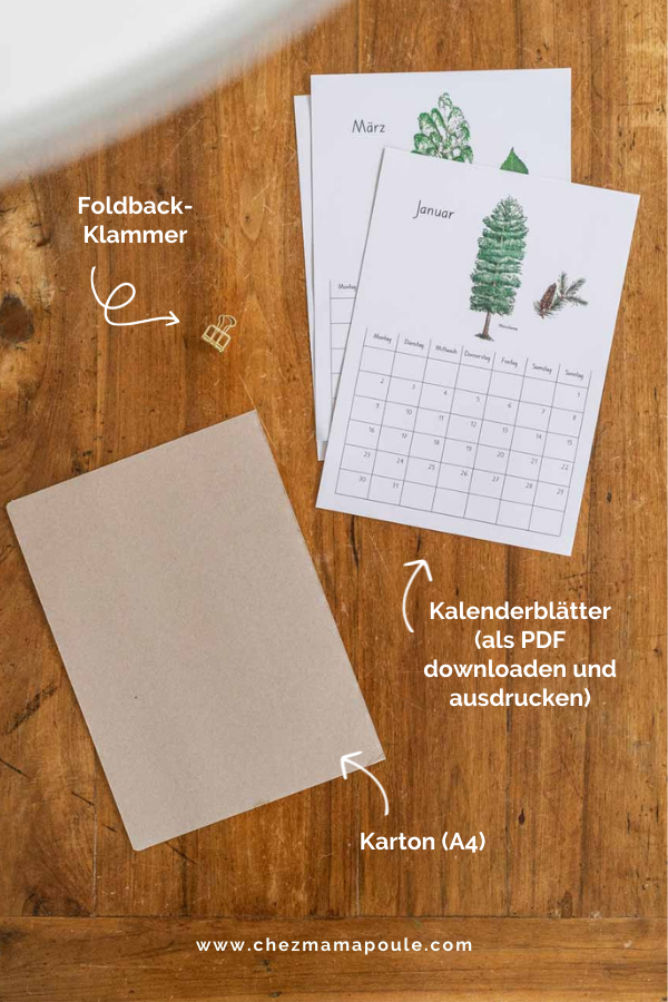 Druckvorlage Kalender für Kinder zum Ausdrucken • DIY Kalender • Spielerisch Zeitgefühl lernen ✓ Jetzt Abo lösen & PDF downloaden 