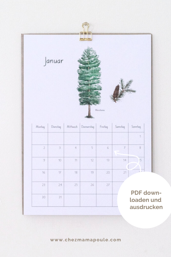 Druckvorlage Kalender für Kinder zum Ausdrucken • DIY Kalender • Spielerisch Zeitgefühl lernen ✓ Jetzt Abo lösen & PDF downloaden 